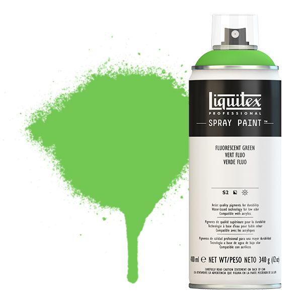 Liquitex Professional Spray Paint 400ml Can - Fluorescent Green