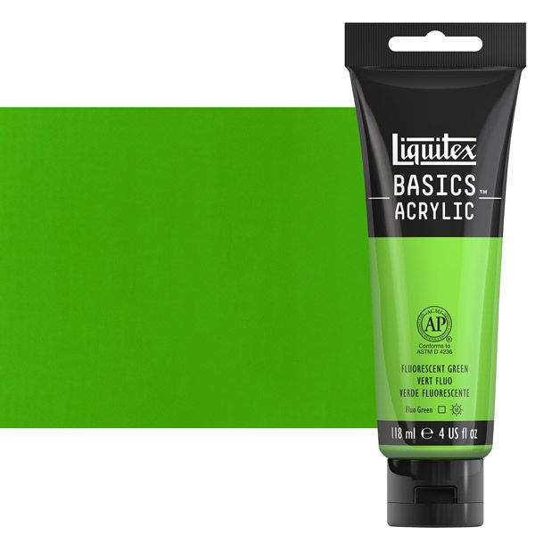Liquitex Basics Acrylics 4oz Fluorescent Green