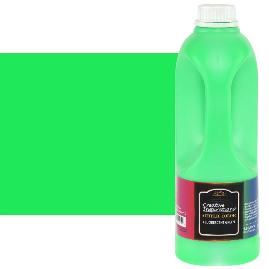 Creative Inspirations Acrylic Paint 1.8 liter jug, Fluorescent Green