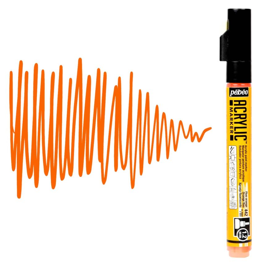 Pebeo Acrylic Marker 1.2mm - Light Orange