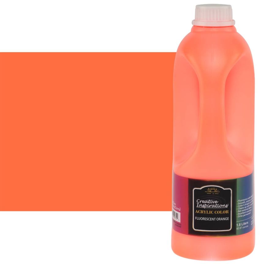 Creative Inspirations Acrylic Paint 1.8 liter jug, Fluorescent Orange