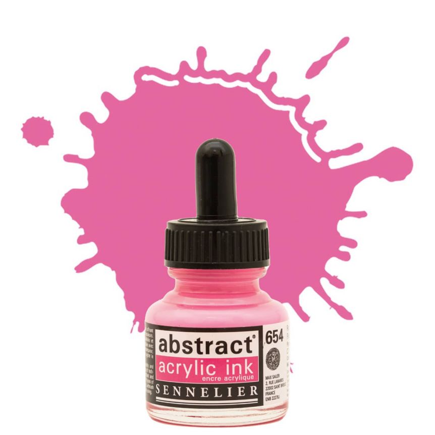 Sennelier Abstract Acrylic Ink - Fluorescent Pink, 30ml
