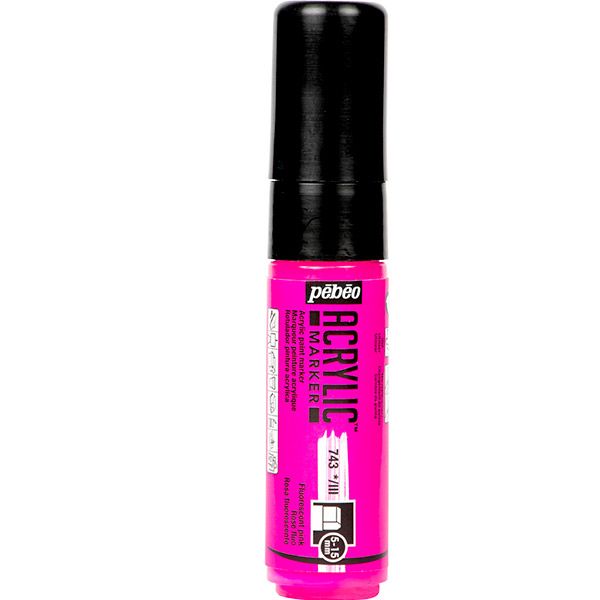 Pebeo Acrylic Marker 5-15mm - Fluorescent Pink