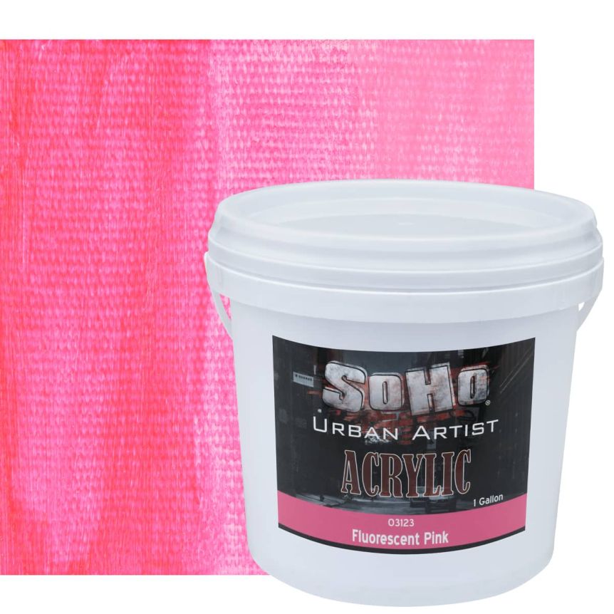 SoHo Urban Artists Heavy Body Acrylic - Fluorescent Pink, 1 Gallon