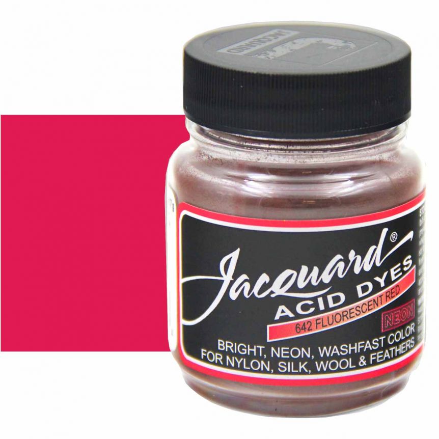 Jacquard Acid Dye - Fluorescent Red, .5 oz