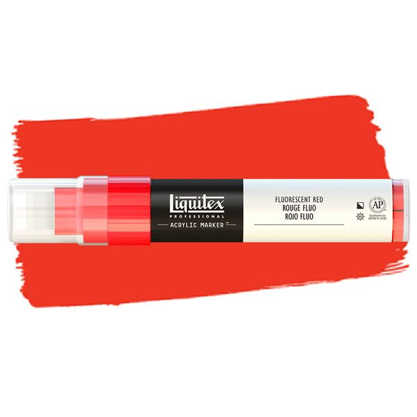 Liquitex Professional Fluorescent Red Paint Marker, Wide (15mm
