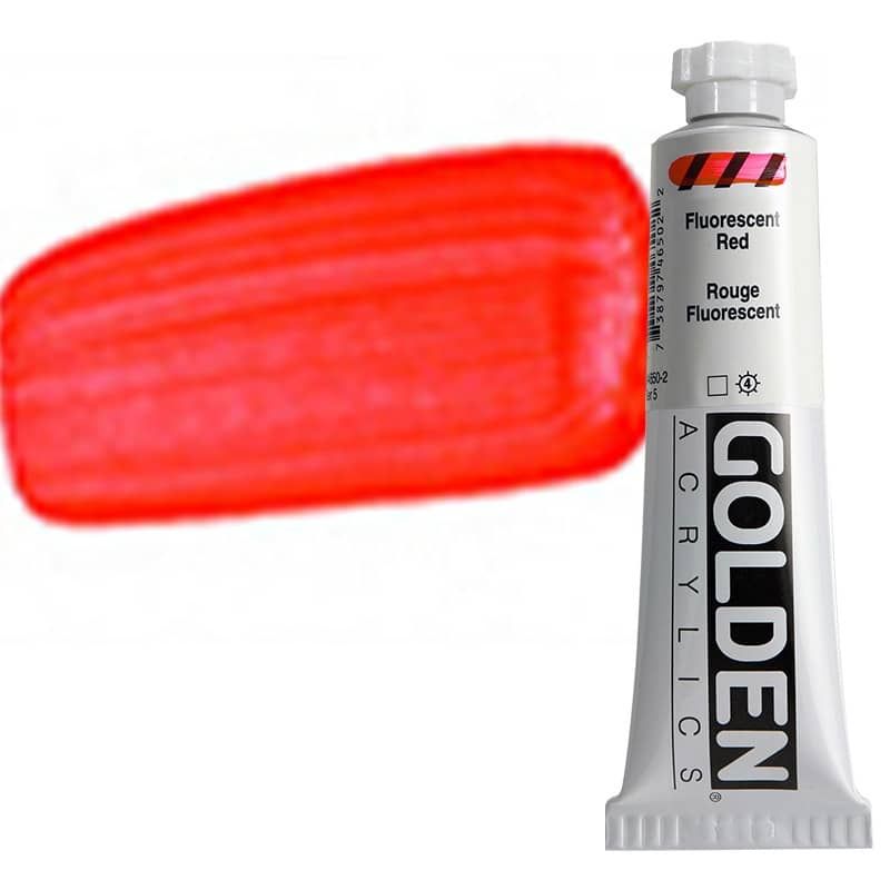 Golden Heavy Body Acrylic 2 oz Fluorescent Red