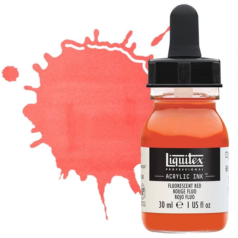 Liquitex Professional Acrylic Ink 30ml Bottle Fluorescent Red
