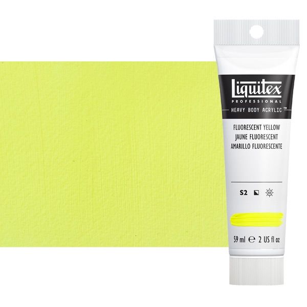 Liquitex Heavy Body Acrylic - Fluorescent Yellow, 2oz Tube