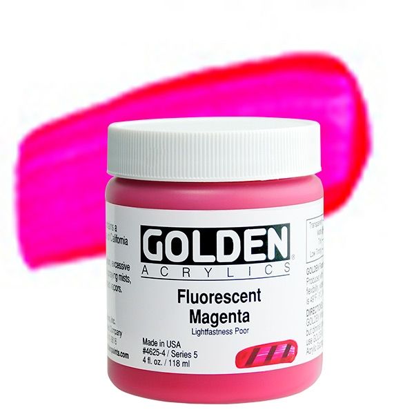 Golden Heavy Body Acrylic 4 oz Fluorescent Magenta