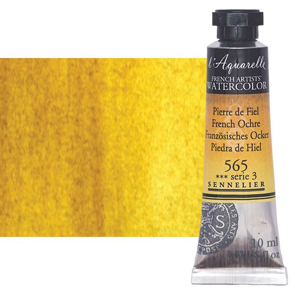 Sennelier l'Aquarelle Artists Watercolor - French Ochre, 10ml Tube