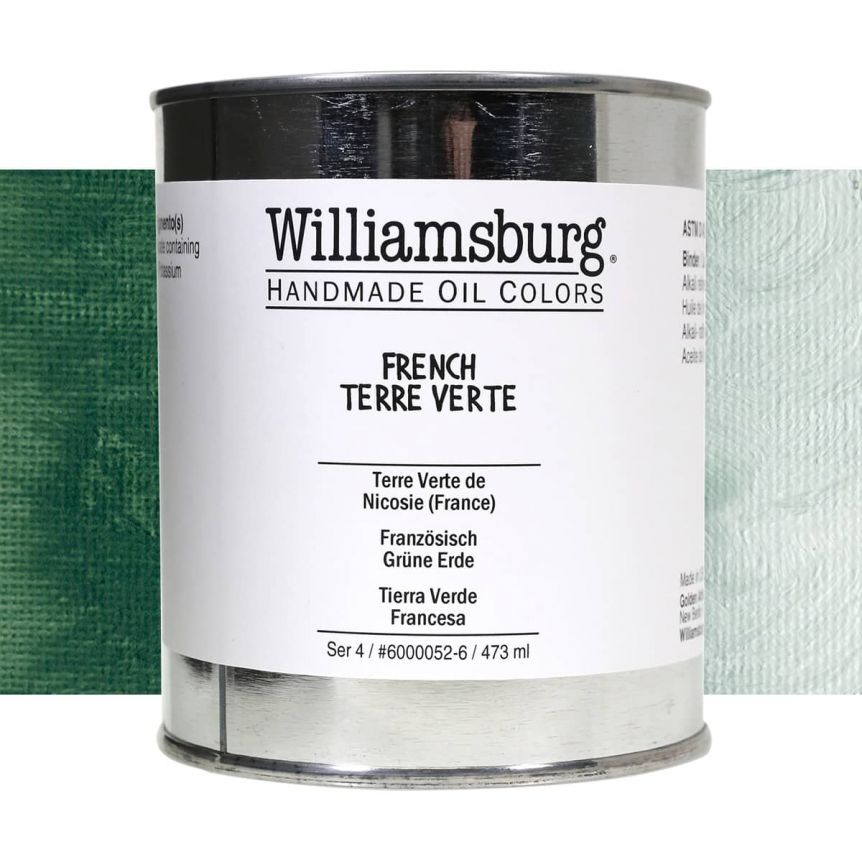Williamsburg Handmade Oil Paint - French Terre Verte, 473ml Can