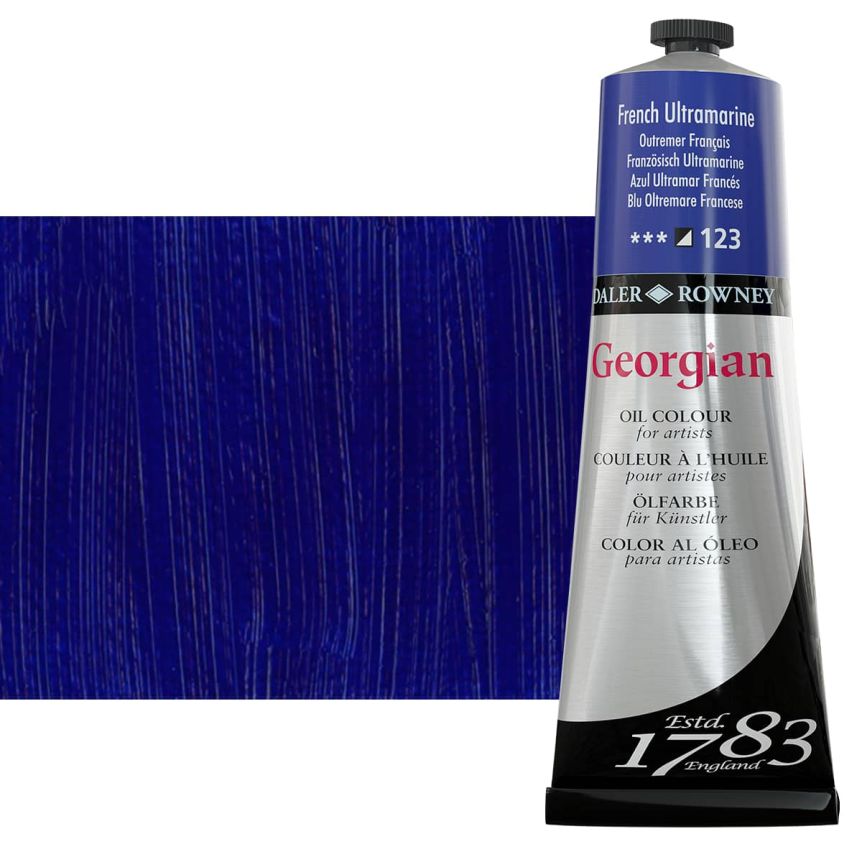 Daler-Rowney Georgian Oil Color 225ml Tube - French Ultramarine Blue
