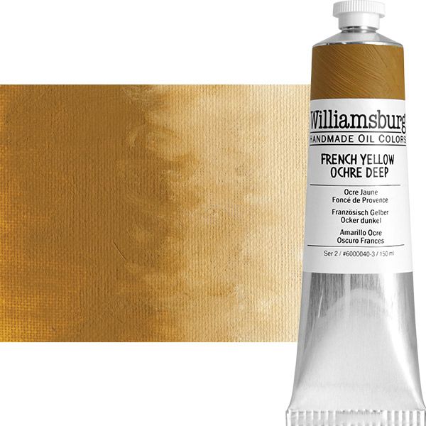 Williamsburg Handmade Oil Paint French Yellow Ochre Deep, 150ml Tube