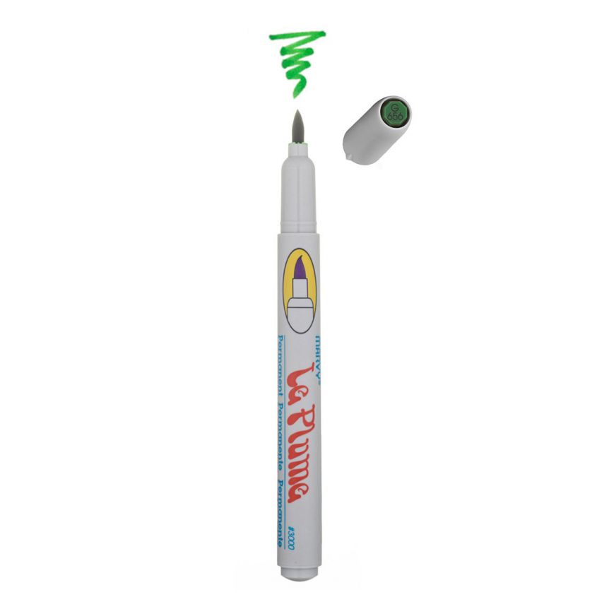 Marvy Uchida Le Plume 3000 Brush Tip Marker Fresh Green G656