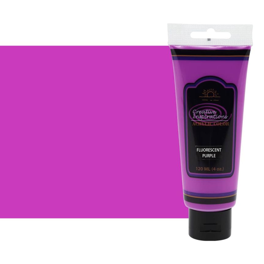 Creative Inspirations Acrylic color, Fluorescent Purple, 120ml tube