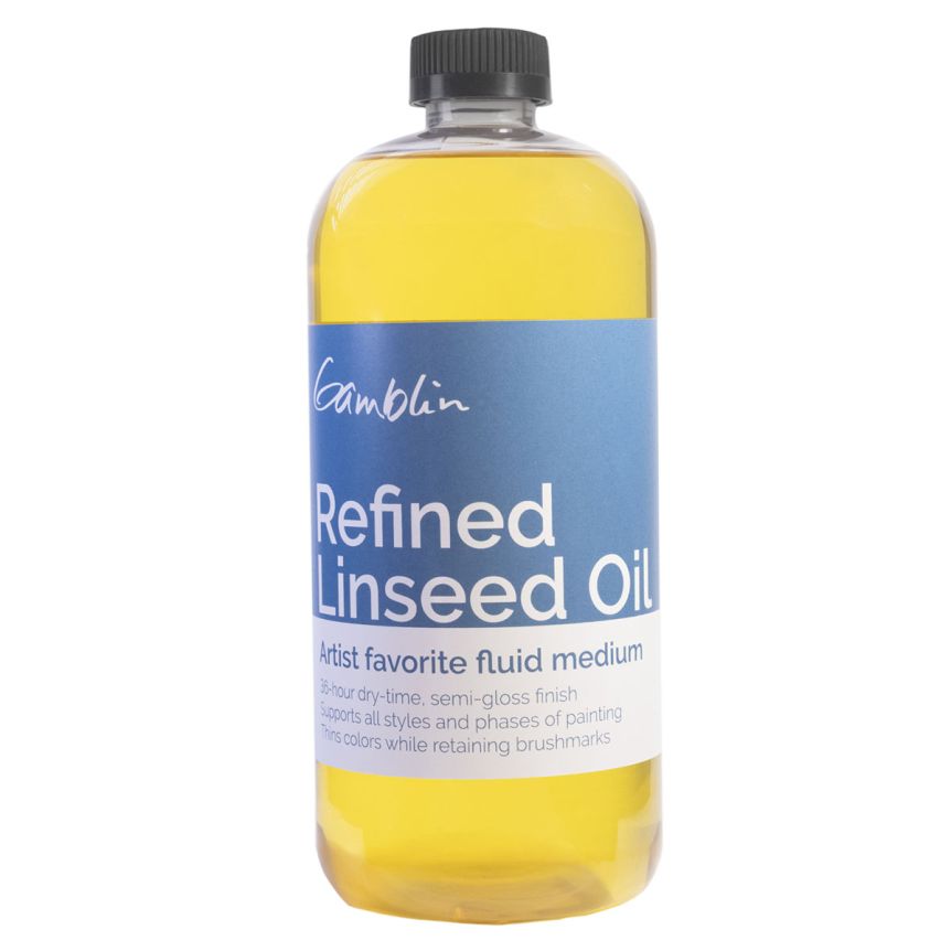 Gamblin Alkali Refined Linseed Oil 33.8oz Bottle