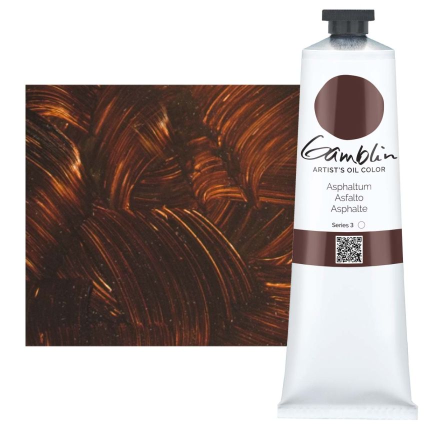 Gamblin Artists Oil - Asphaltum, 150ml Tube