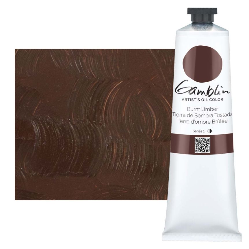 Gamblin Artists Oil - Burnt Umber, 150ml Tube