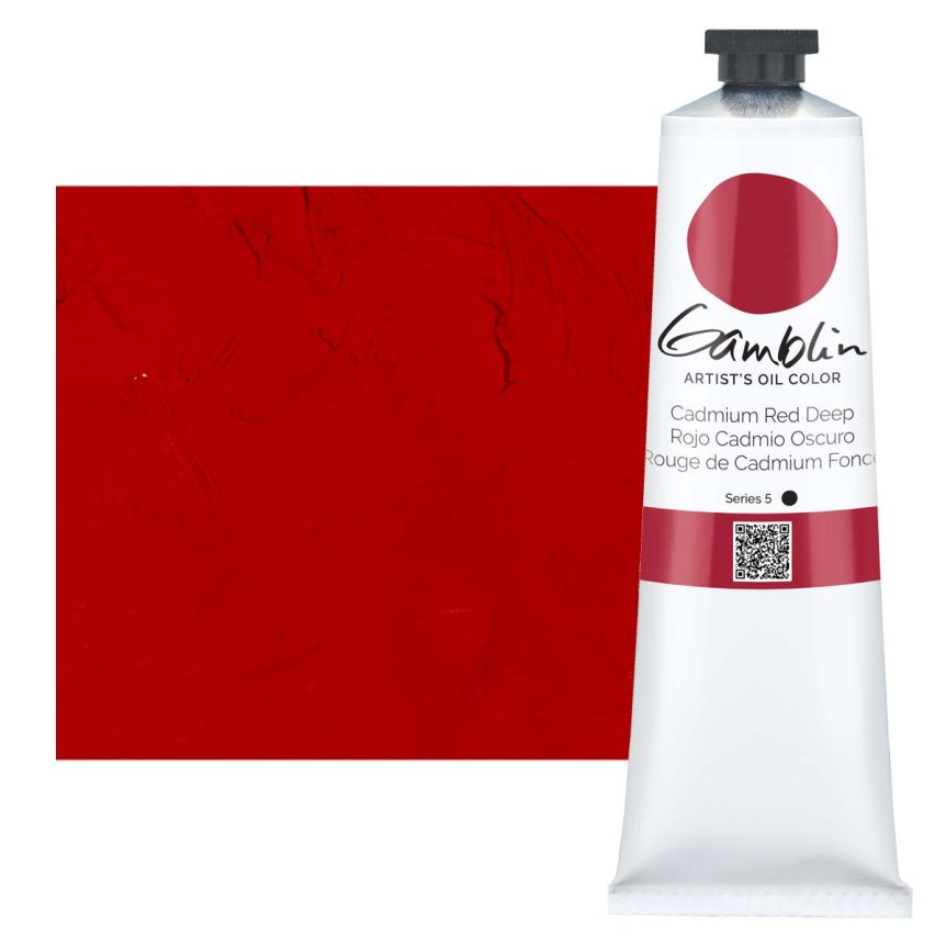 Gamblin Artists Oil - Cadmium Red Deep, 150ml Tube