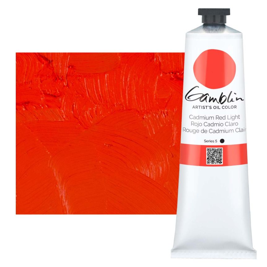 Gamblin Artists Oil - Cadmium Red Light, 150ml Tube