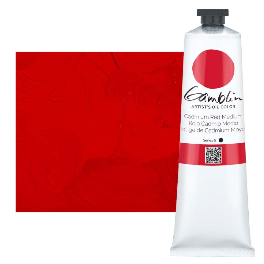 Gamblin Artists Oil - Cadmium Red Medium, 37ml Tube