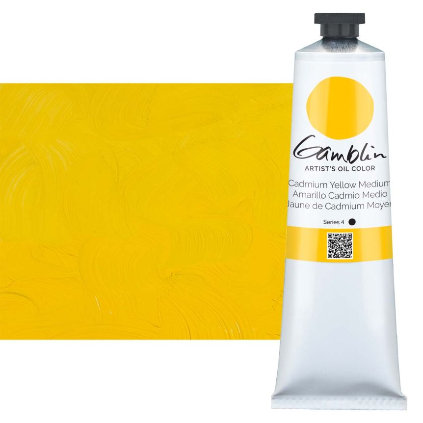 Gamblin Artists Oil - Cadmium Yellow Medium, 150ml Tube