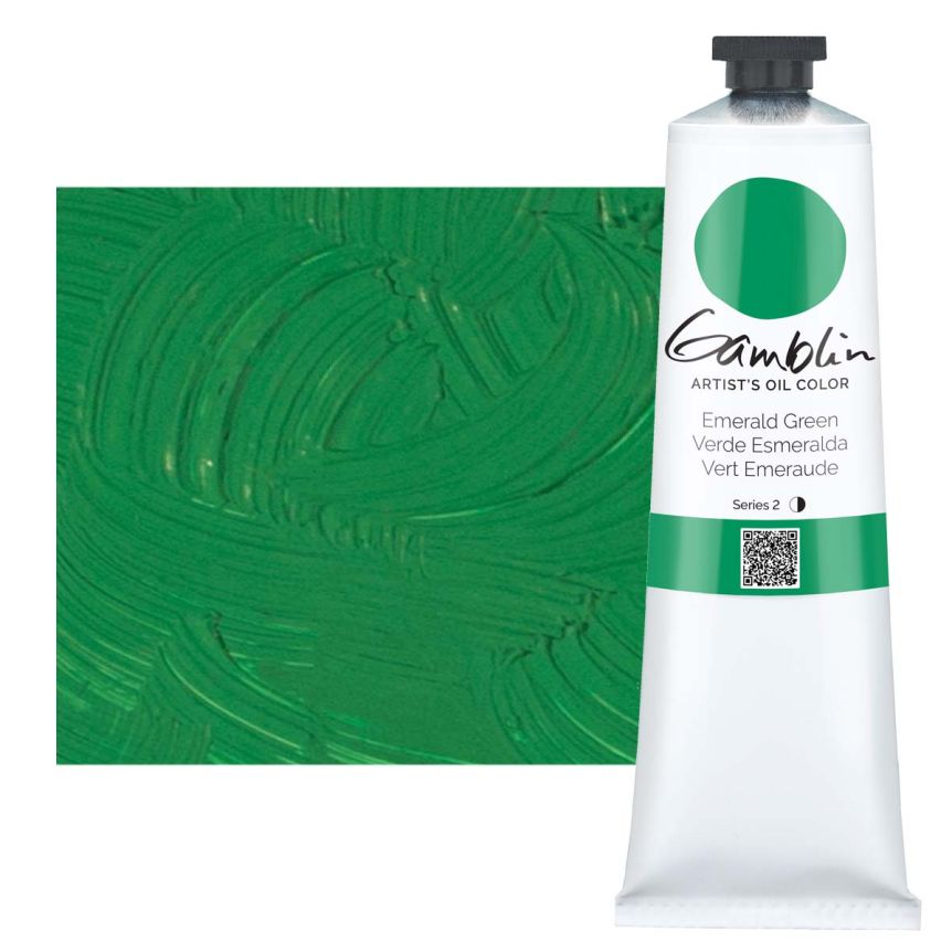 Gamblin Artists Oil - Emerald Green, 150ml Tube