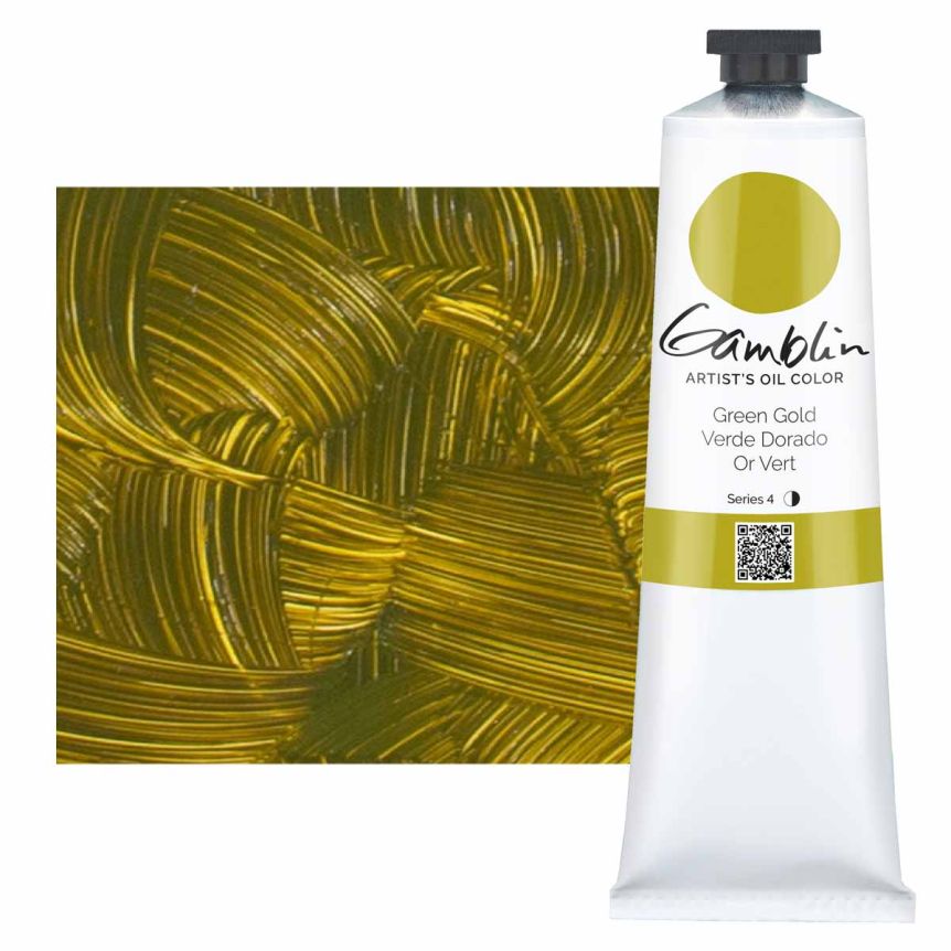 Gamblin Artists Oil - Green Gold, 150ml Tube