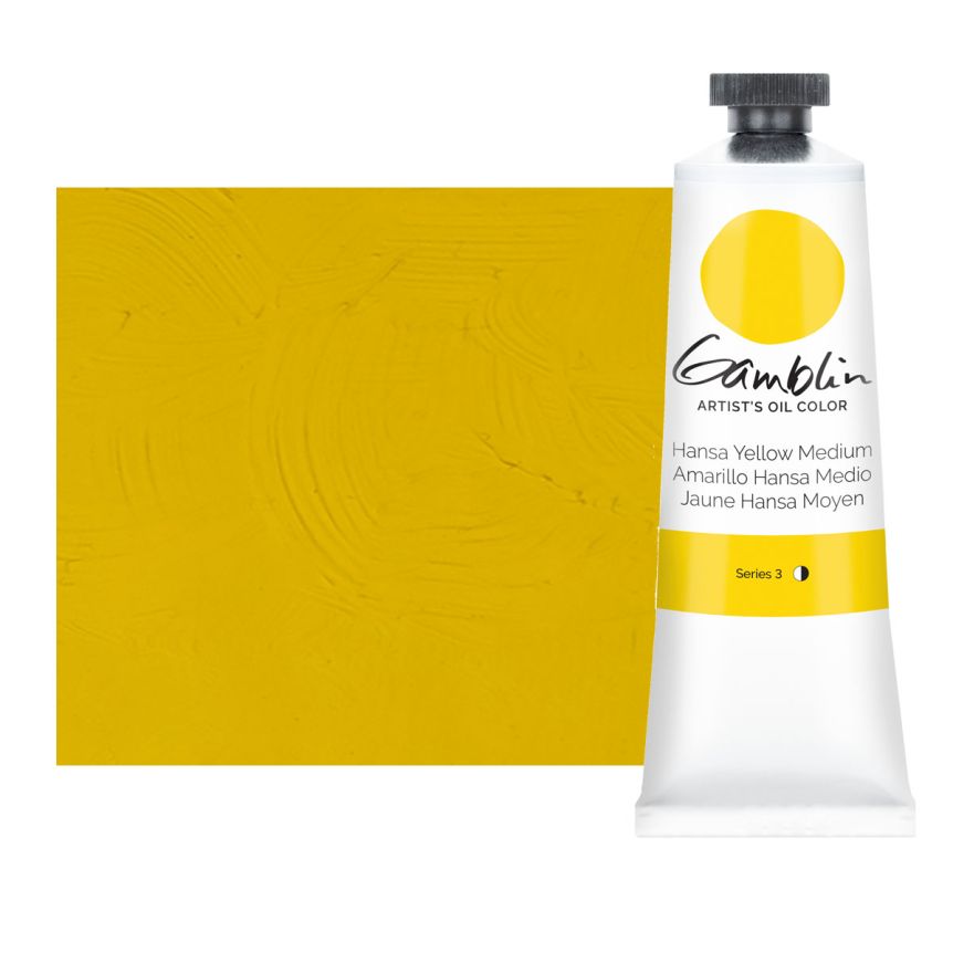 Gamblin Artists Oil - Hansa Yellow Medium, 37ml Tube