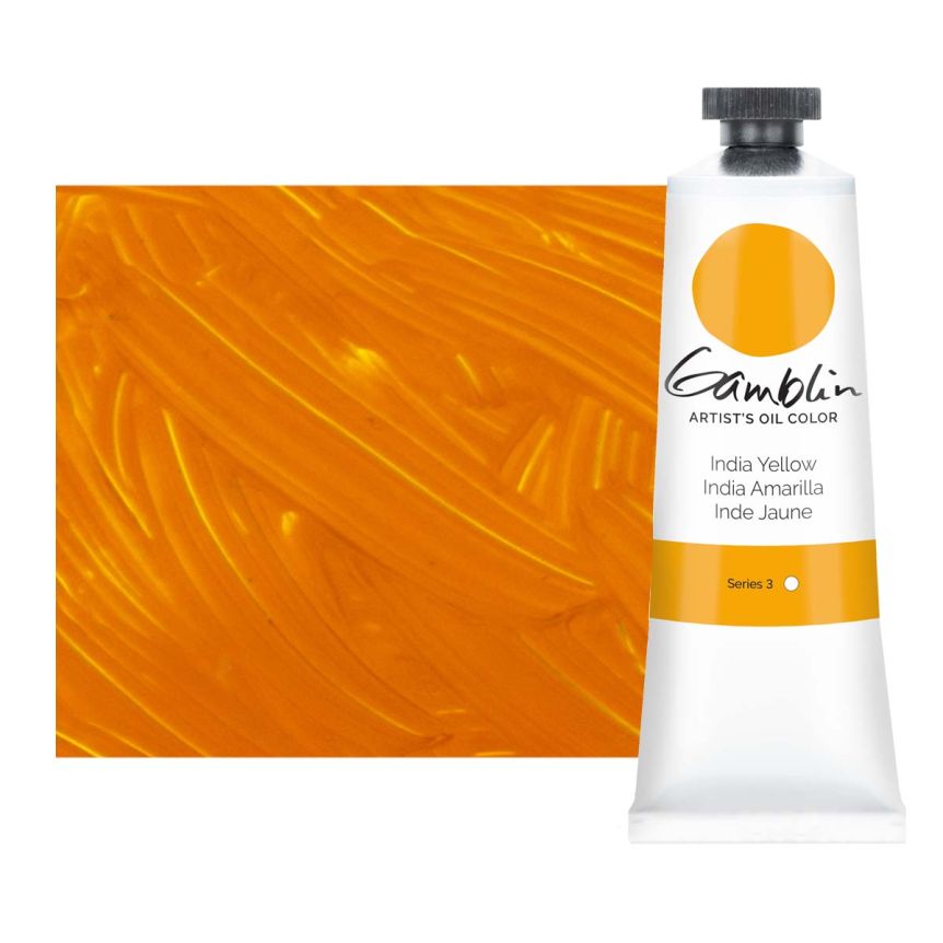 Gamblin Artists Oil - India Yellow, 37ml Tube