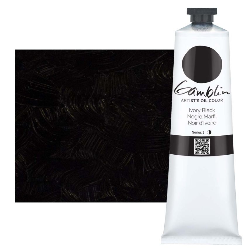 Gamblin Artists Oil - Ivory Black, 150ml Tube