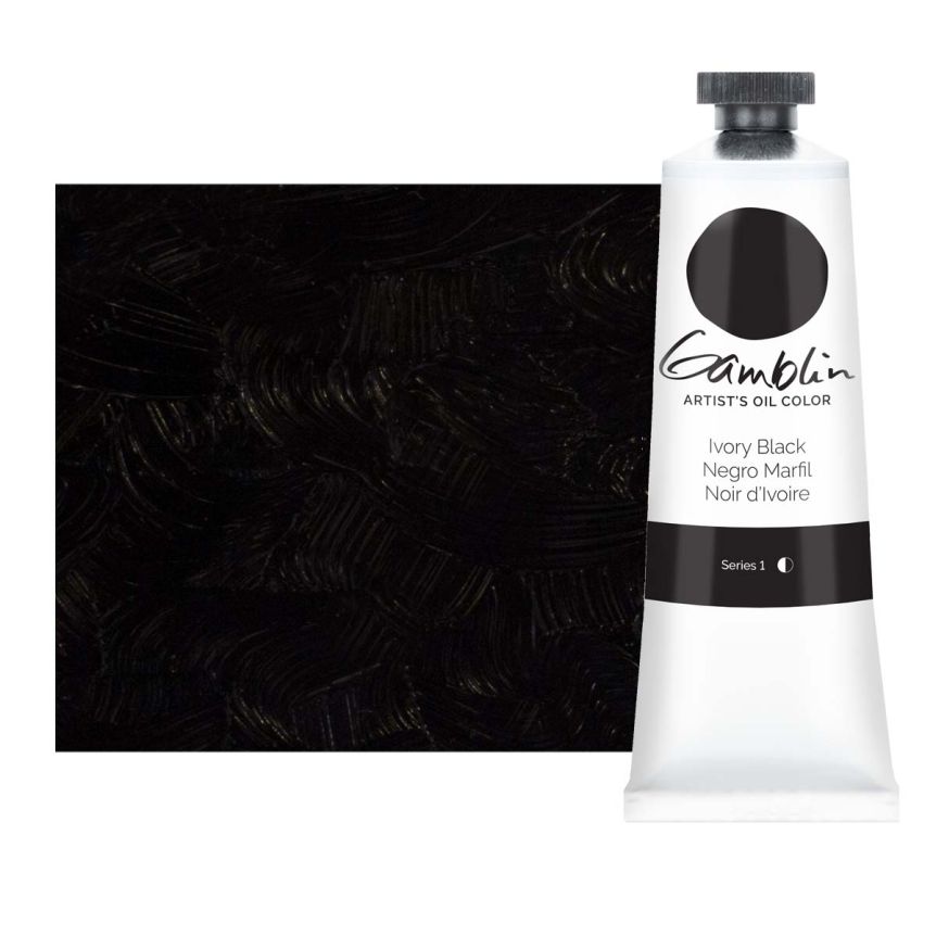 Gamblin Artists Oil - Ivory Black, 37ml Tube