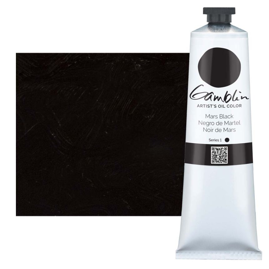 Gamblin Artists Oil - Mars Black, 150ml Tube