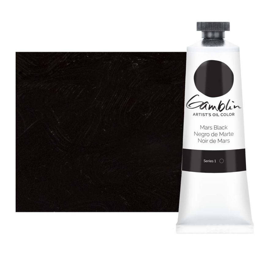 Gamblin Artists Oil - Mars Black, 37ml Tube