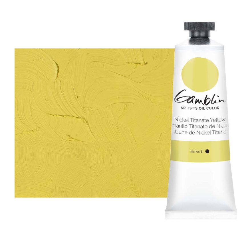 Gamblin Artists Oil - Nickel Titanate Yellow, 37ml Tube