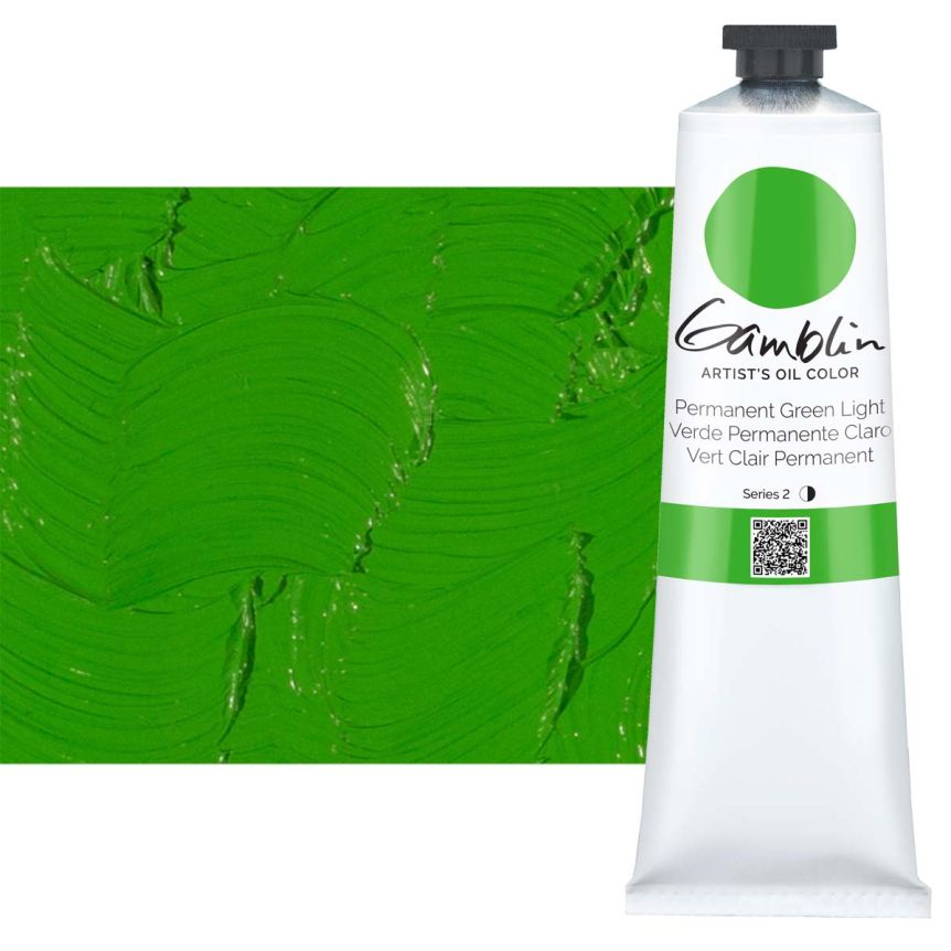 Gamblin Artists Oil - Permanent Green Light, 150ml Tube