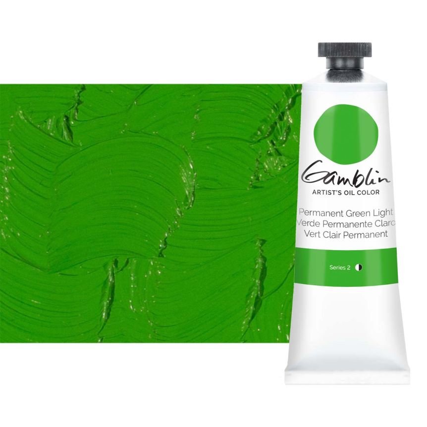 Gamblin Artists Oil - Permanent Green Light, 37ml Tube