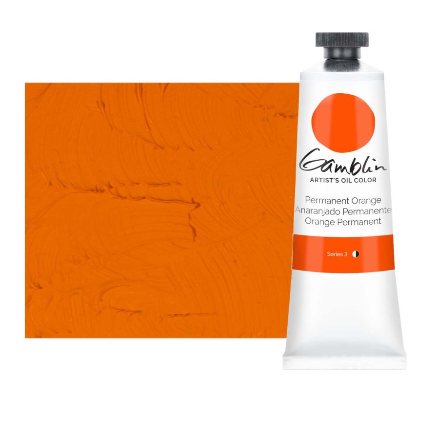 Gamblin Artists Oil - Permanent Orange, 37ml Tube
