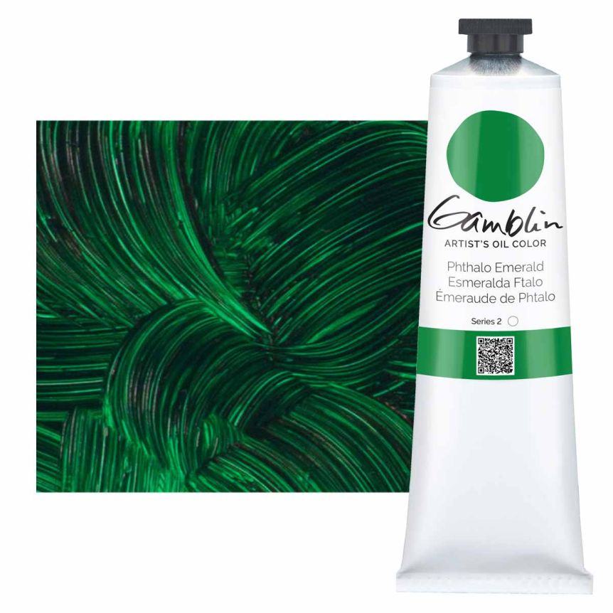 Gamblin Artists Oil - Phthalo Emerald, 150ml Tube