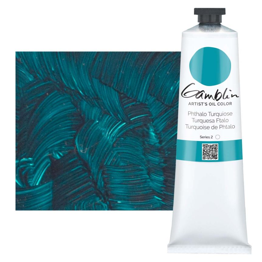 Gamblin Artists Oil - Phthalo Turquoise, 150ml Tube