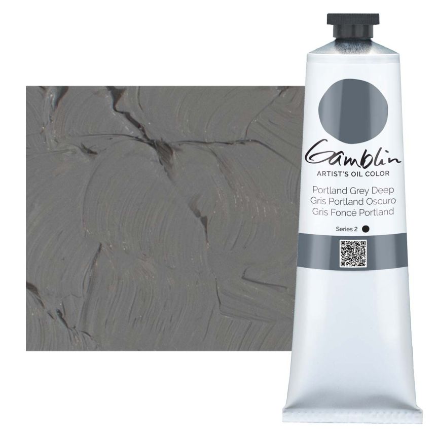 Gamblin Artists Oil - Portland Grey Deep, 150ml Tube