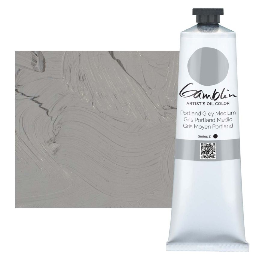 Gamblin Artists Oil - Portland Grey Medium, 150ml Tube
