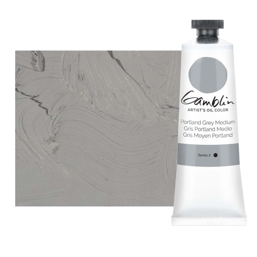 Gamblin Artists Oil - Portland Grey Medium, 37ml Tube