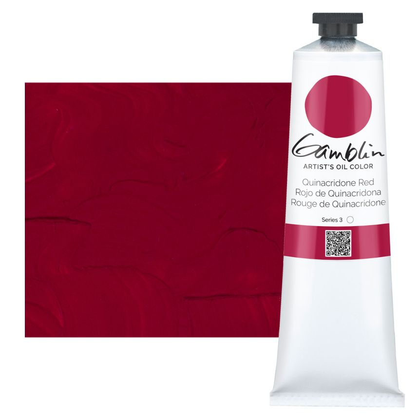 Gamblin Artists Oil - Quinacridone Red, 150ml Tube