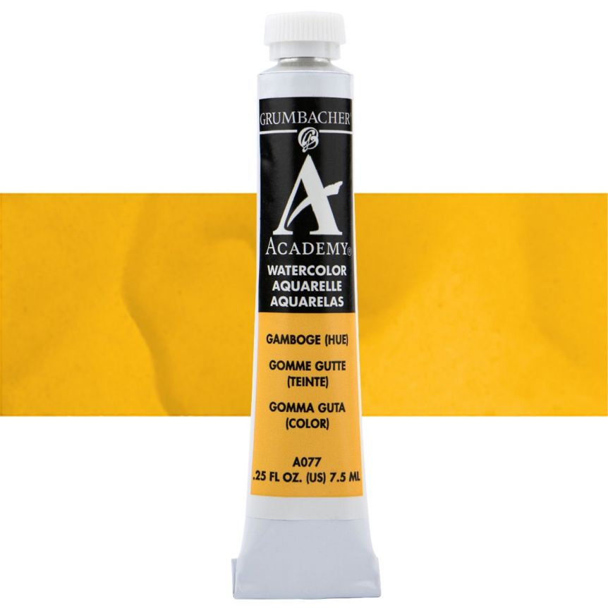 Grumbacher Gamboge Hue Academy Watercolor 7.5 ml Tube 