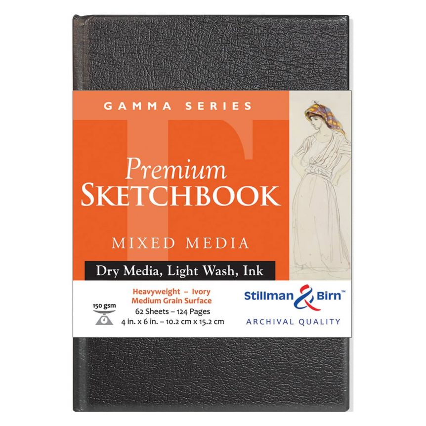 Stillman and Birn Premium Gamma Hardbound Sketchbook - 4”x6” (62-Sheets)