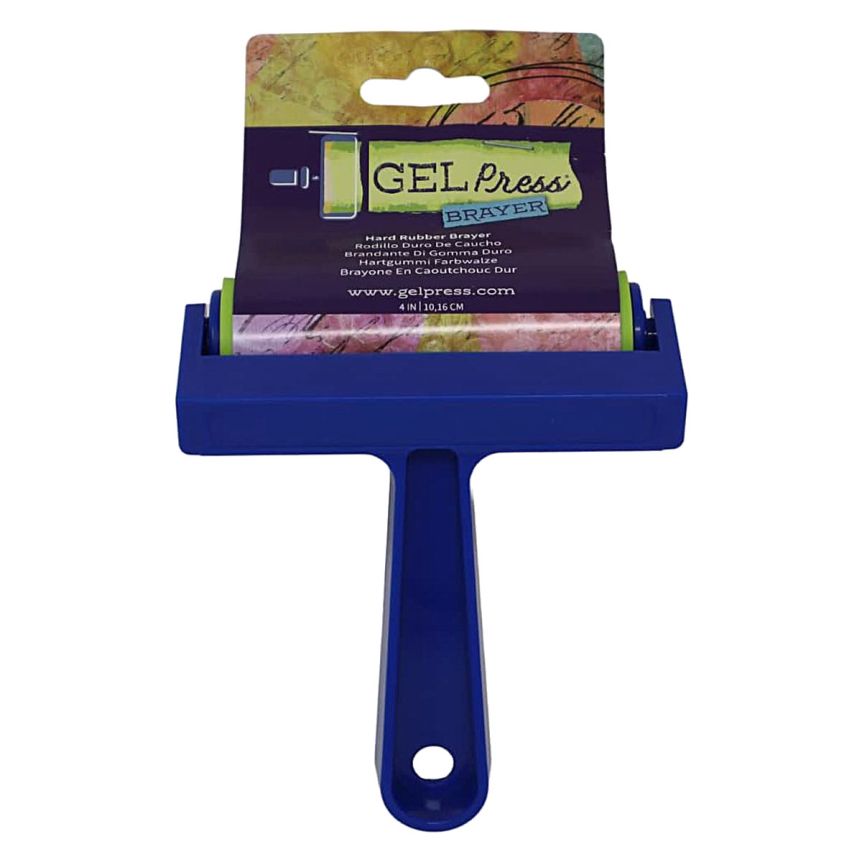 Gel Press 4" Economy Brayer,  Blue/Green