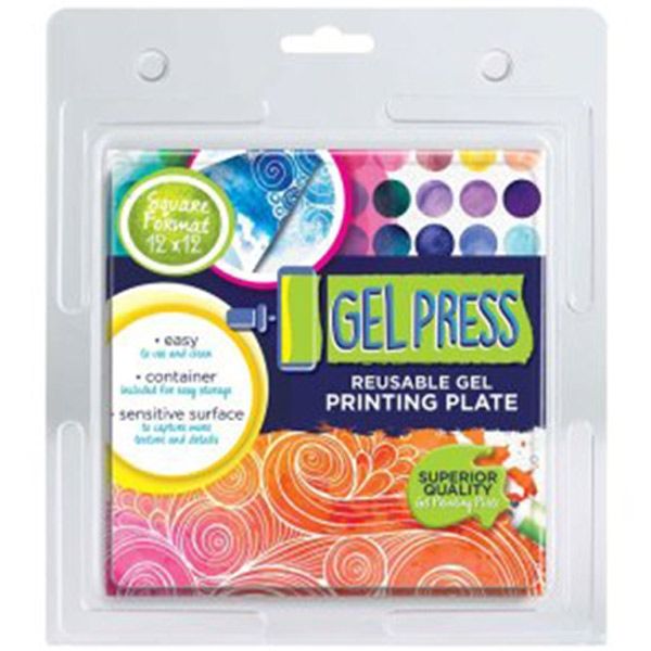 Square Reuseable Gel Printing Plate 12x12 In