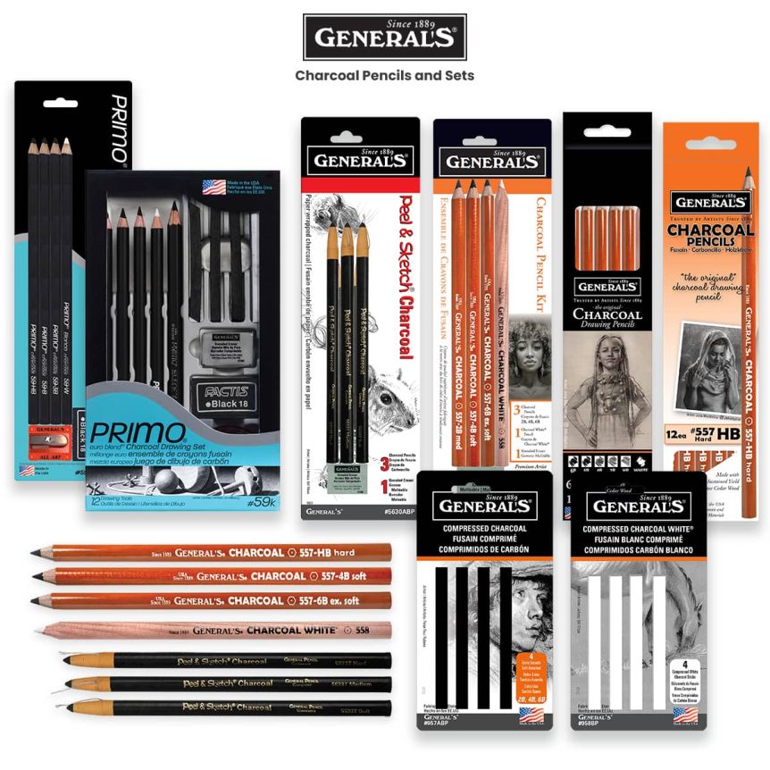General’s Charcoal Pencils and Sets